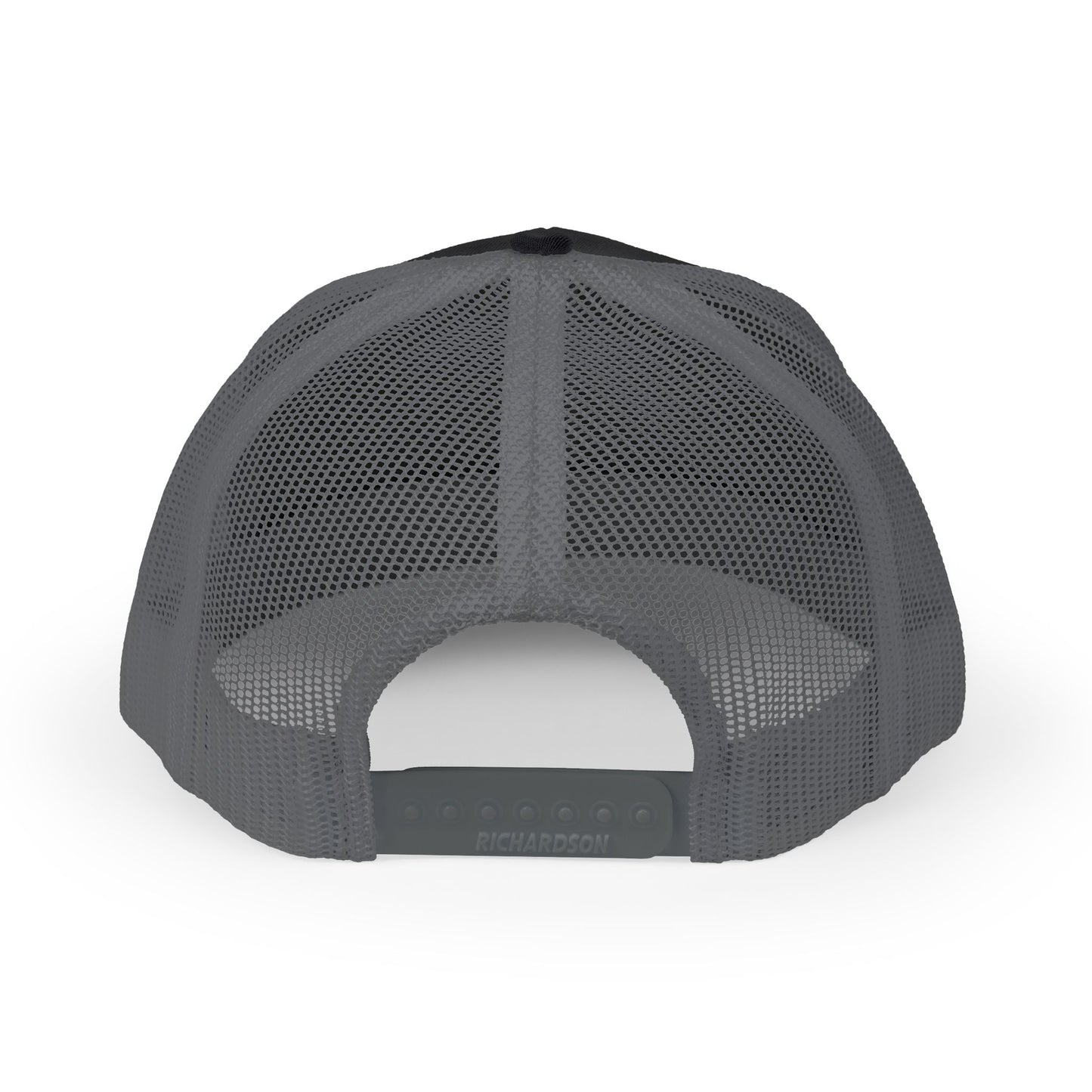 Black on Charcoal Trucker cap Embroided Card suits backside