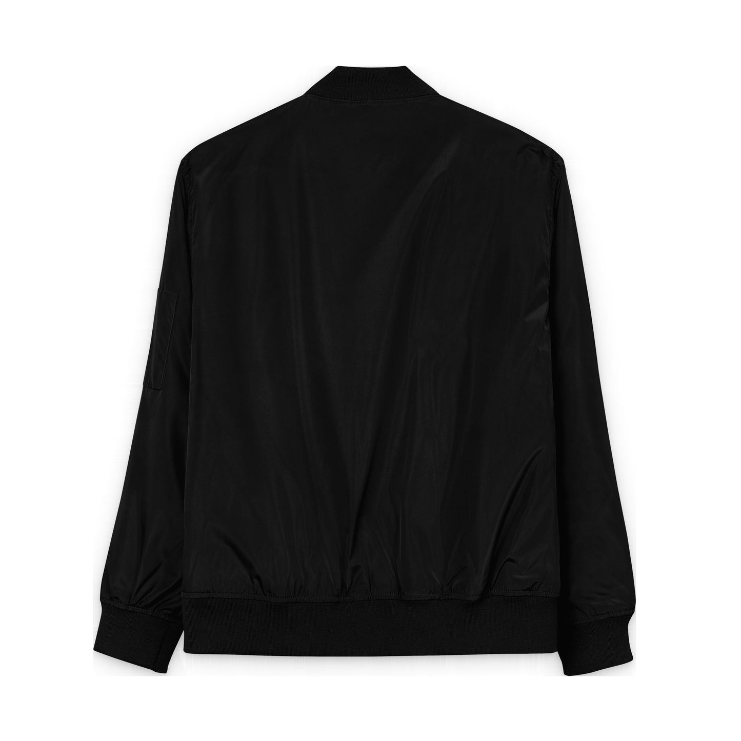 Black Bomber Jacket EMBROIDERED Card Suits back