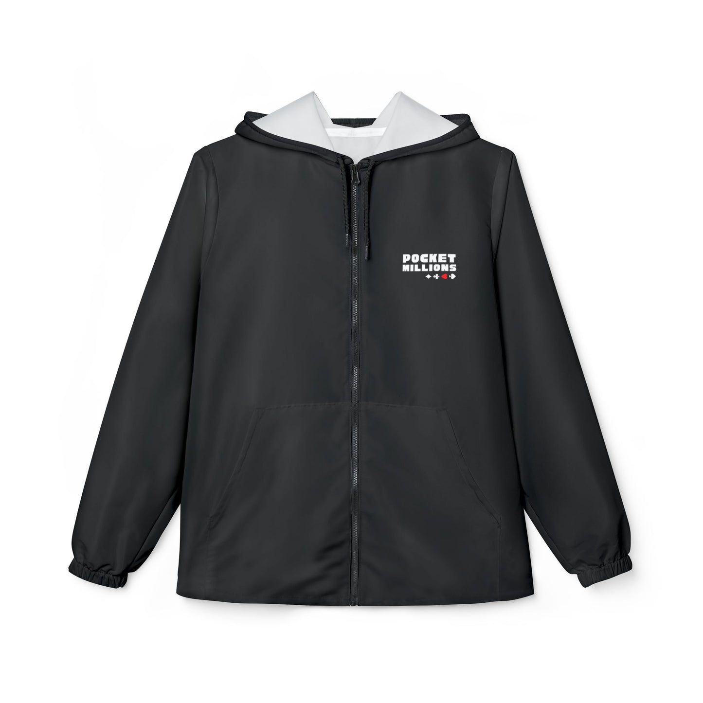 Black Windbreaker Jacket Pocket Millions Monogram Front