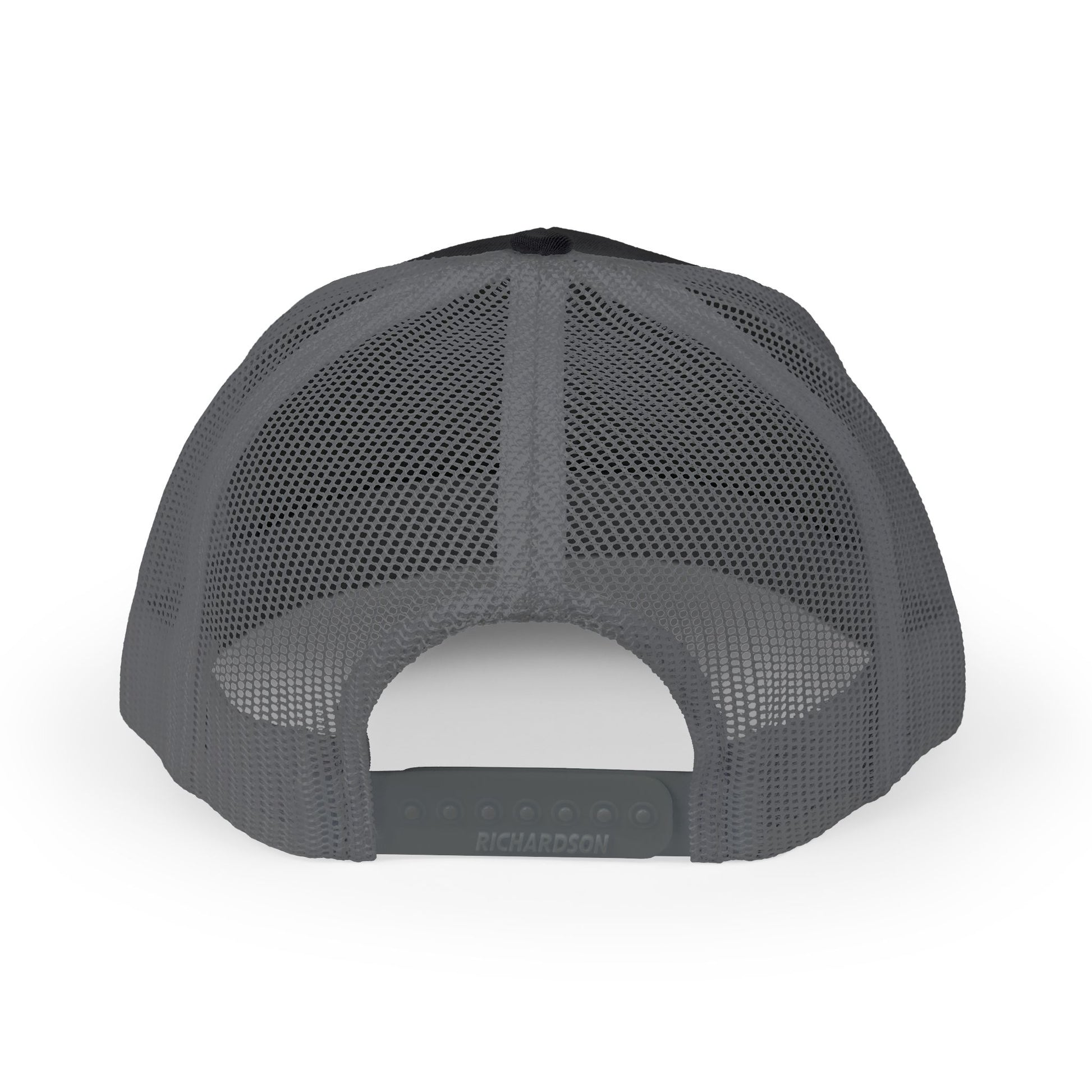 Black on Charcoal Trucker cap Embroided Card suits backside 