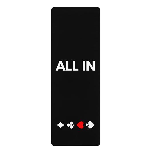 ALL IN Black Yoga Mat With Card Suits 
