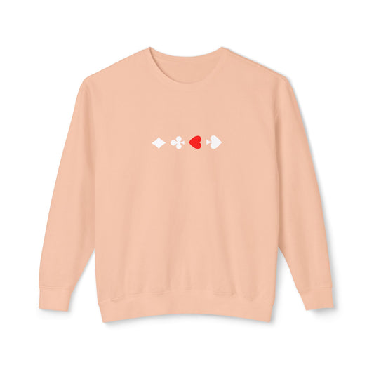 A Heart for Suits Contrast Series Crewneck Peach Front