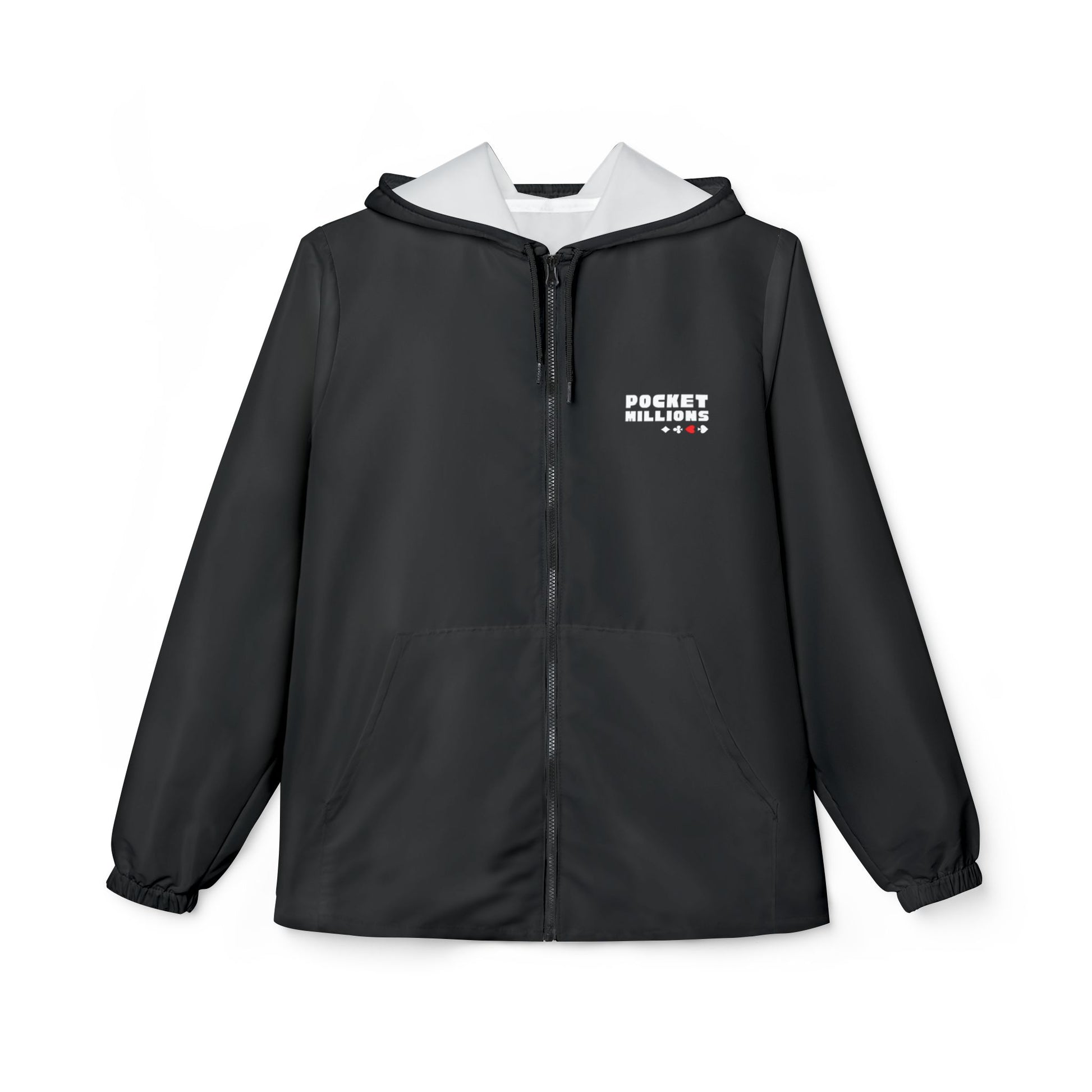 Black Windbreaker Jacket Pocket Millions Monogram Front