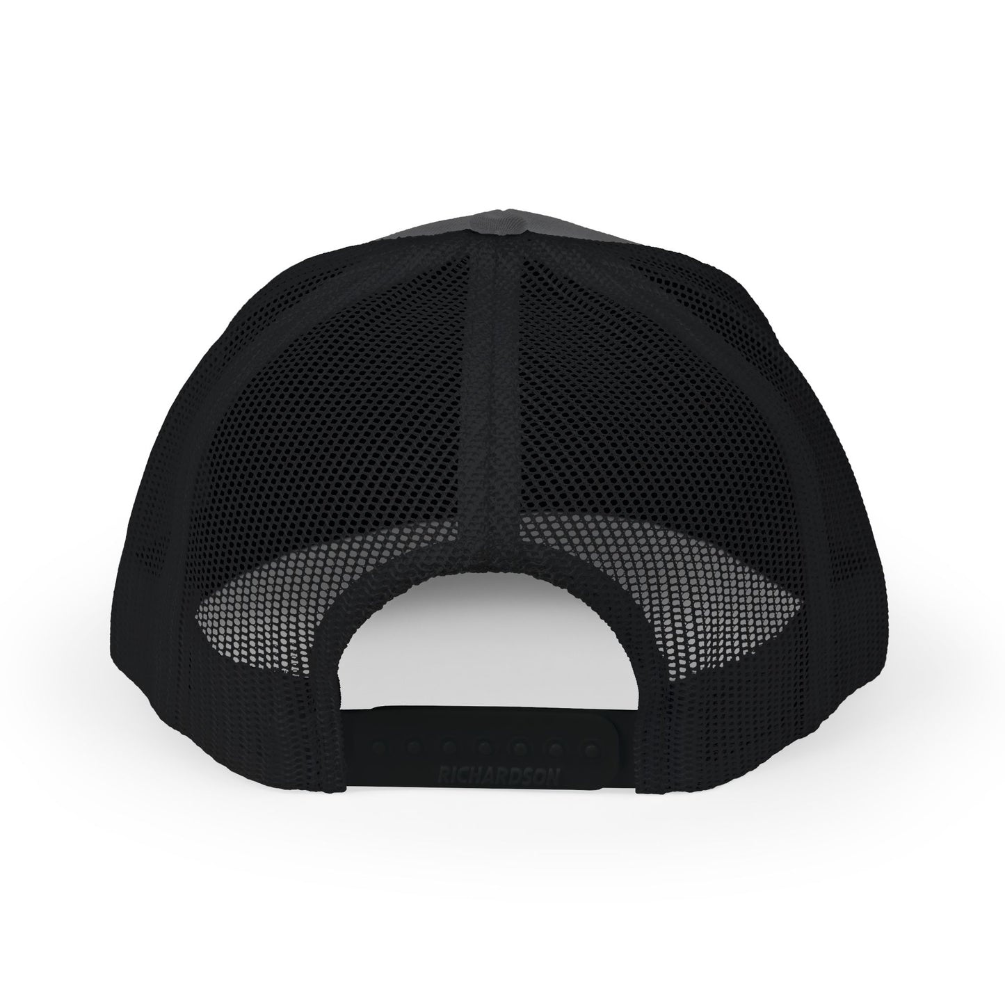 Charcoal on Black Trucker cap Embroided Card suits backside