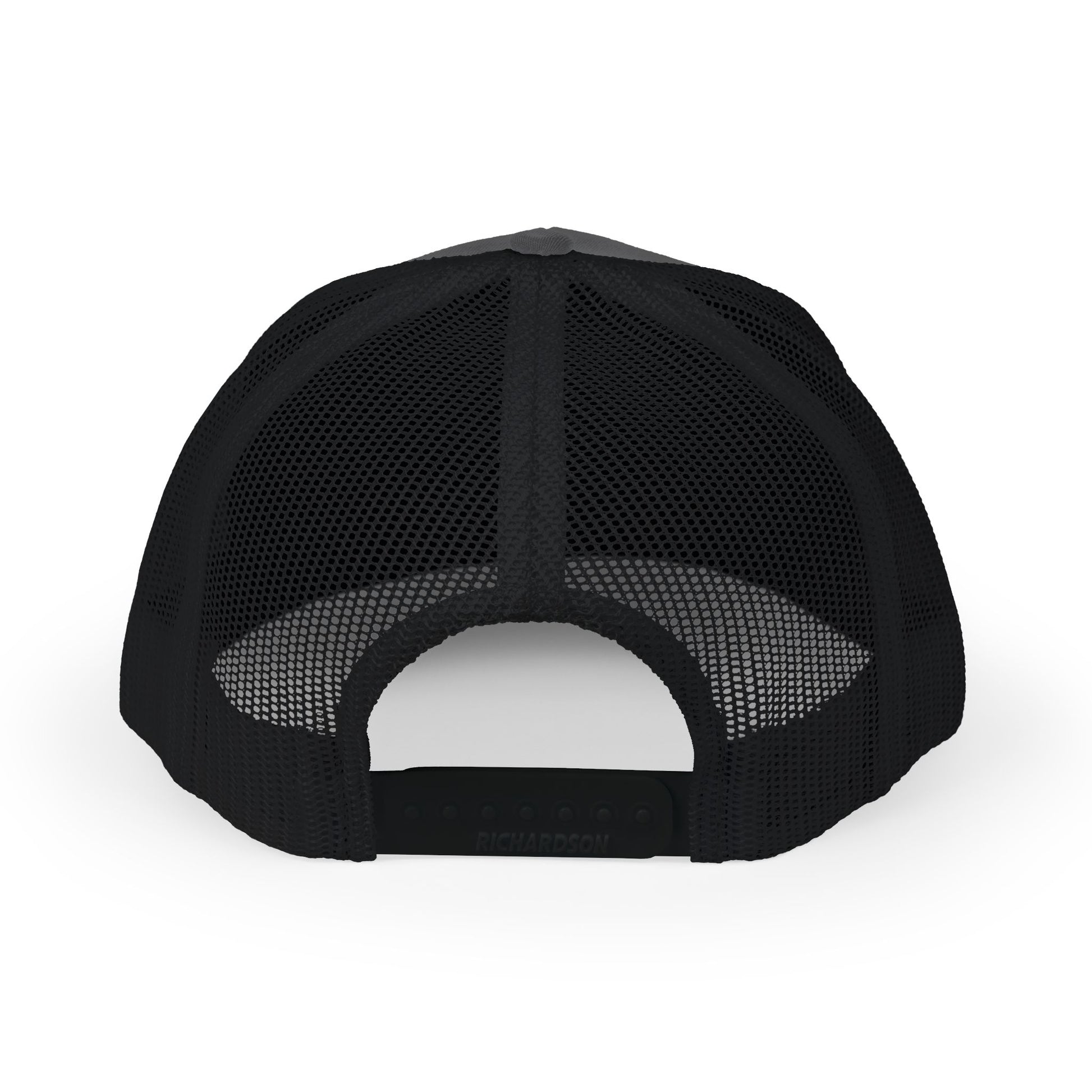 Charcoal on Black Trucker cap Embroided Card suits backside