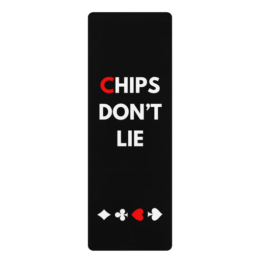 Chips Don't Lie Black Yoga Mat With Card Suits