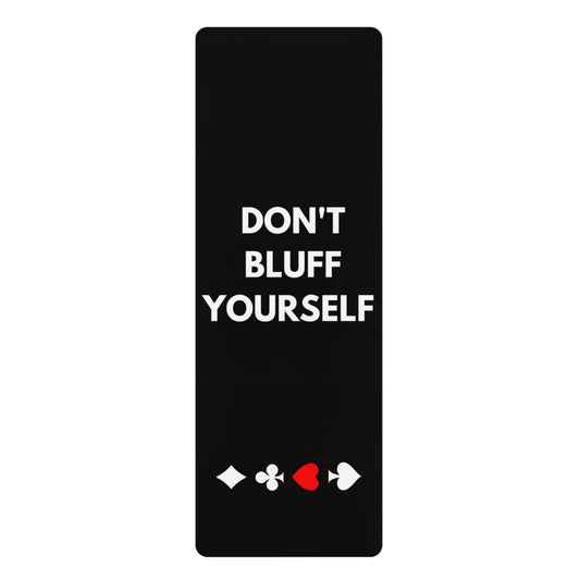 Don't Bluff Yourself Black Yoga Mat With Card Suits