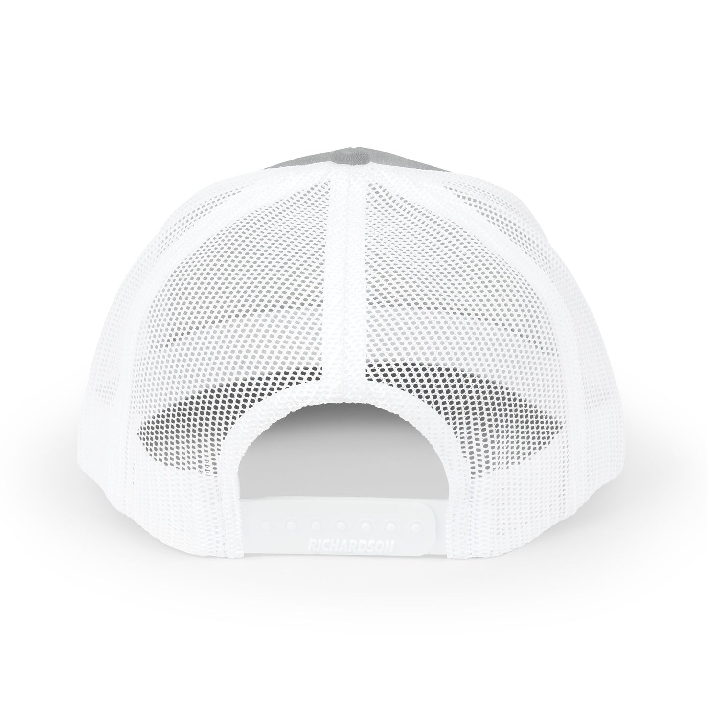 Grey on White Trucker cap Embroided Card suits backside