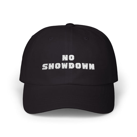 NO SHOWDOWN Black Baseball Hat Front